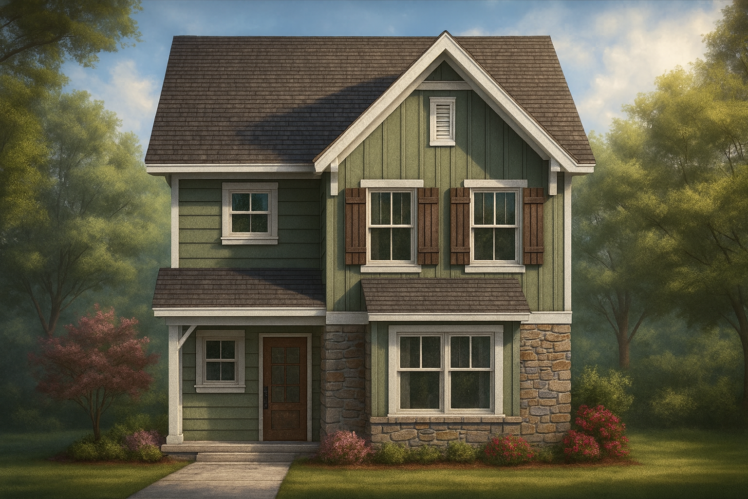 Charming 2-Story Craftsman House Plan with 3 Bedrooms & CAD Designs
