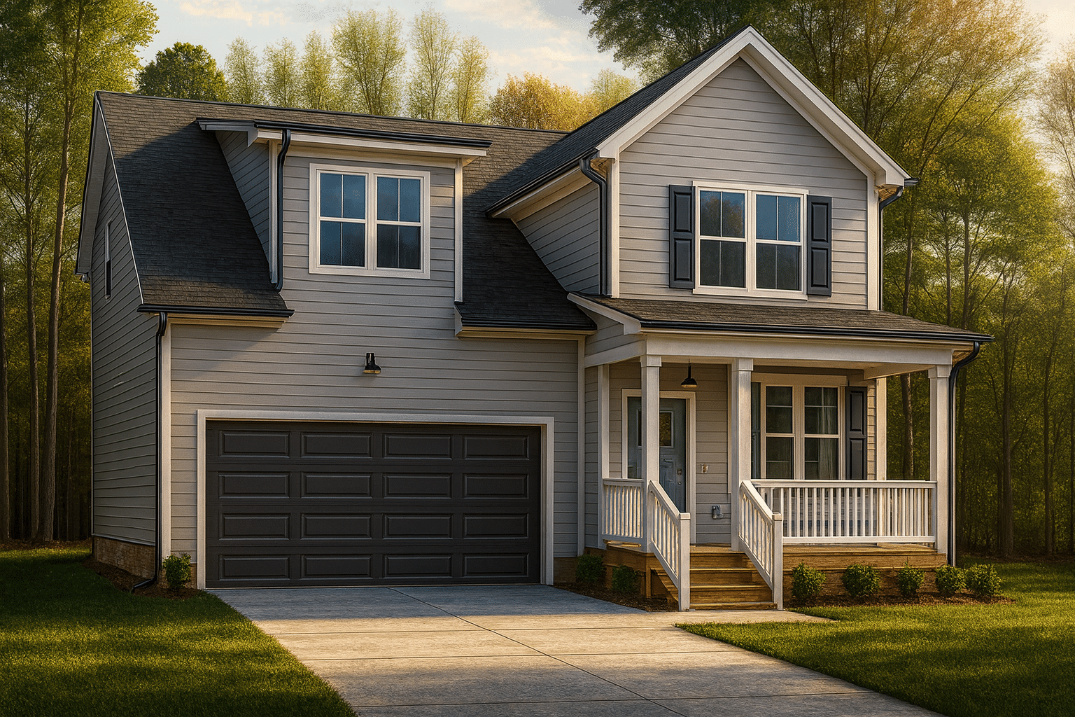 Charming 2-Story Traditional House Plan with Open Floor Layout