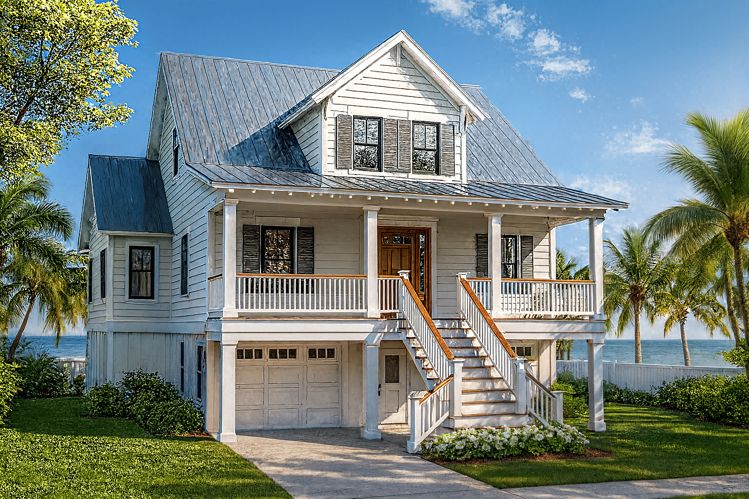 Charming Coastal Home Plan with CAD-Ready Blueprints