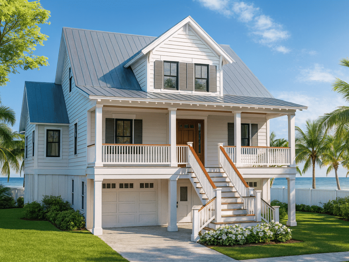 Charming Coastal Home Plan with CAD-Ready Blueprints