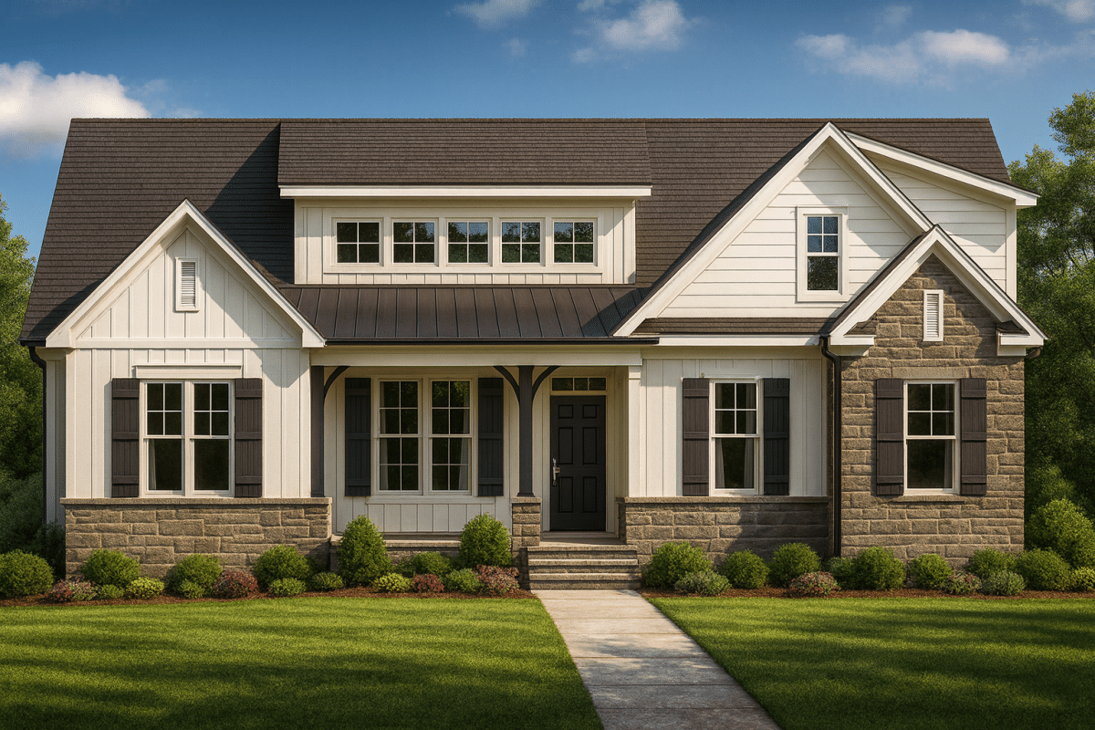 Charming Craftsman Home Plan with 1.5 Floors and Side Garage
