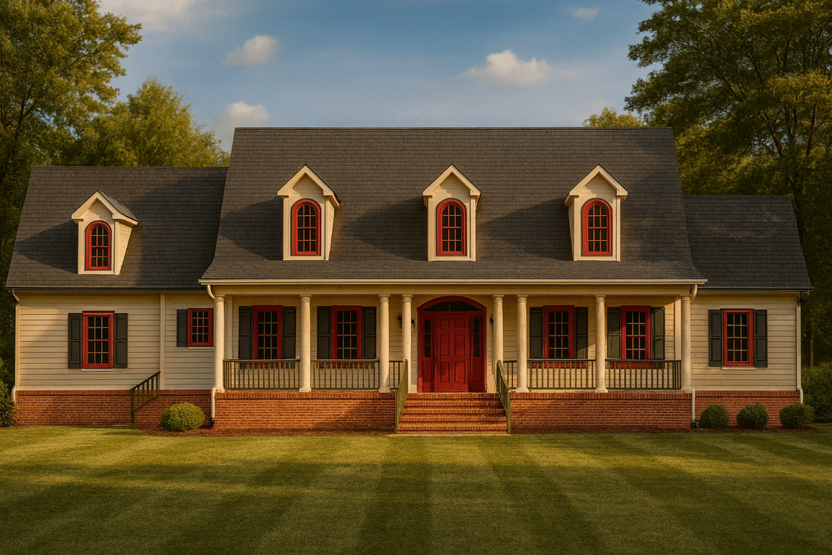 Classic Colonial 2-Story House Plan with 2,106 SF, 4 Bed