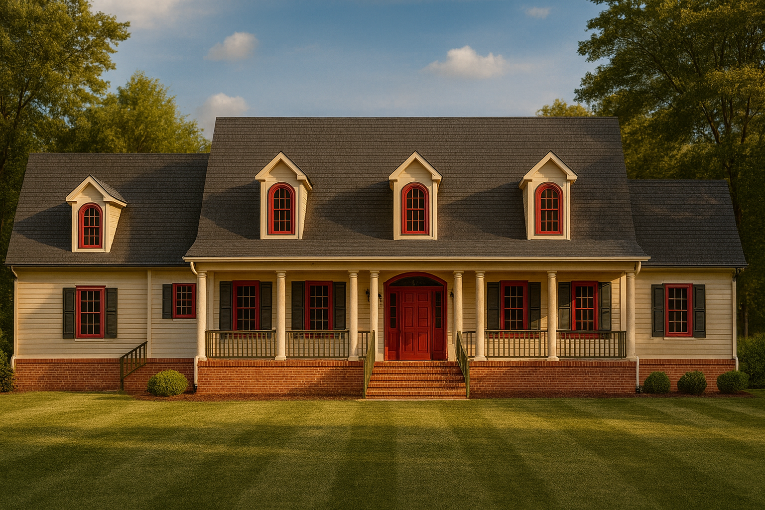 Classic Colonial 2-Story House Plan with 2,106 SF, 4 Bed