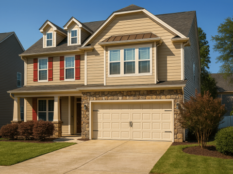 Classic Suburban House Plan with 2-Story Layout and CAD Blueprints