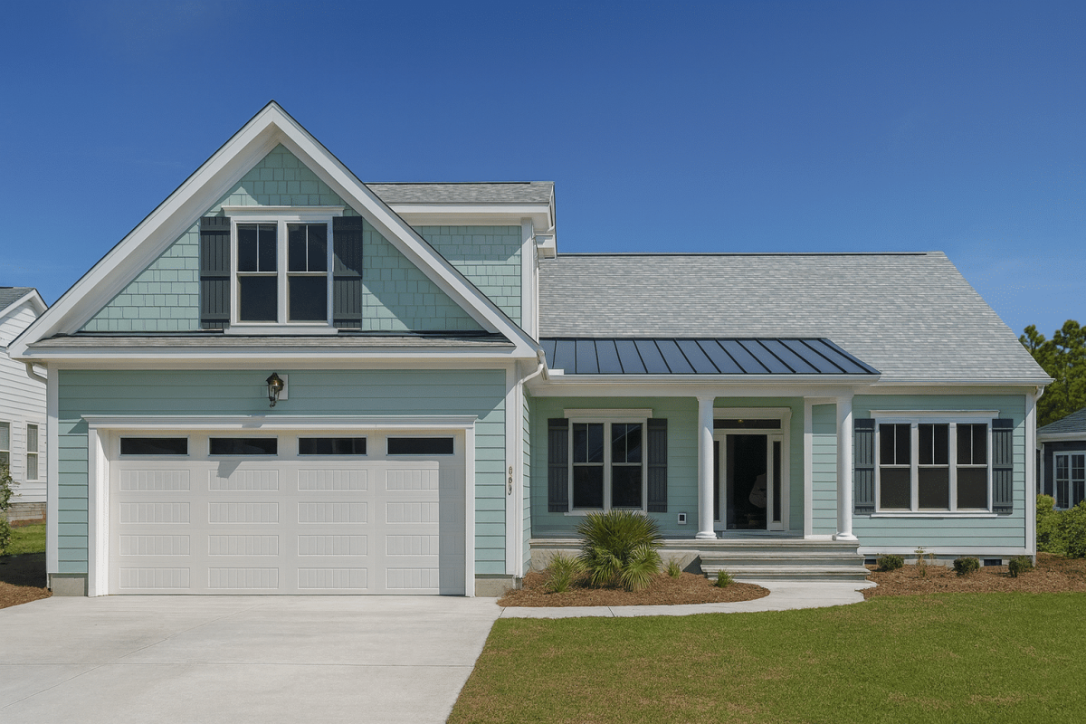 Coastal Craftsman Home Design with Bonus Room & Modern Blueprints