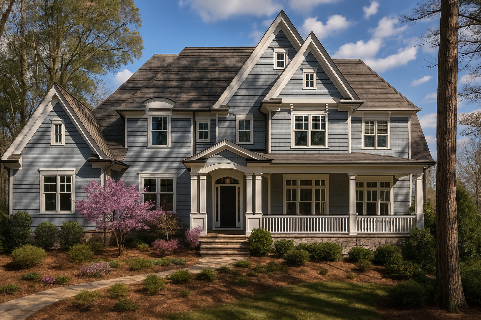 Colonial Revival 3-Story House Plan with 5 Bedrooms and Luxurious Blueprint Design