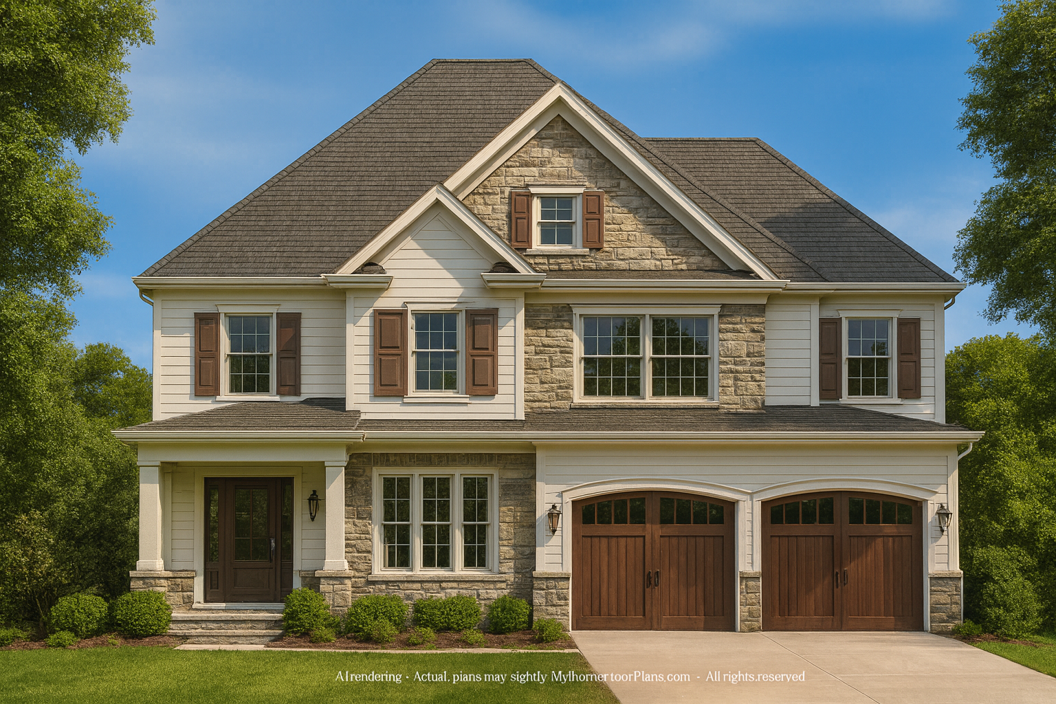 Colonial Revival Home Plan – 4 Bed, 2,922 Sq Ft, 2 Stories