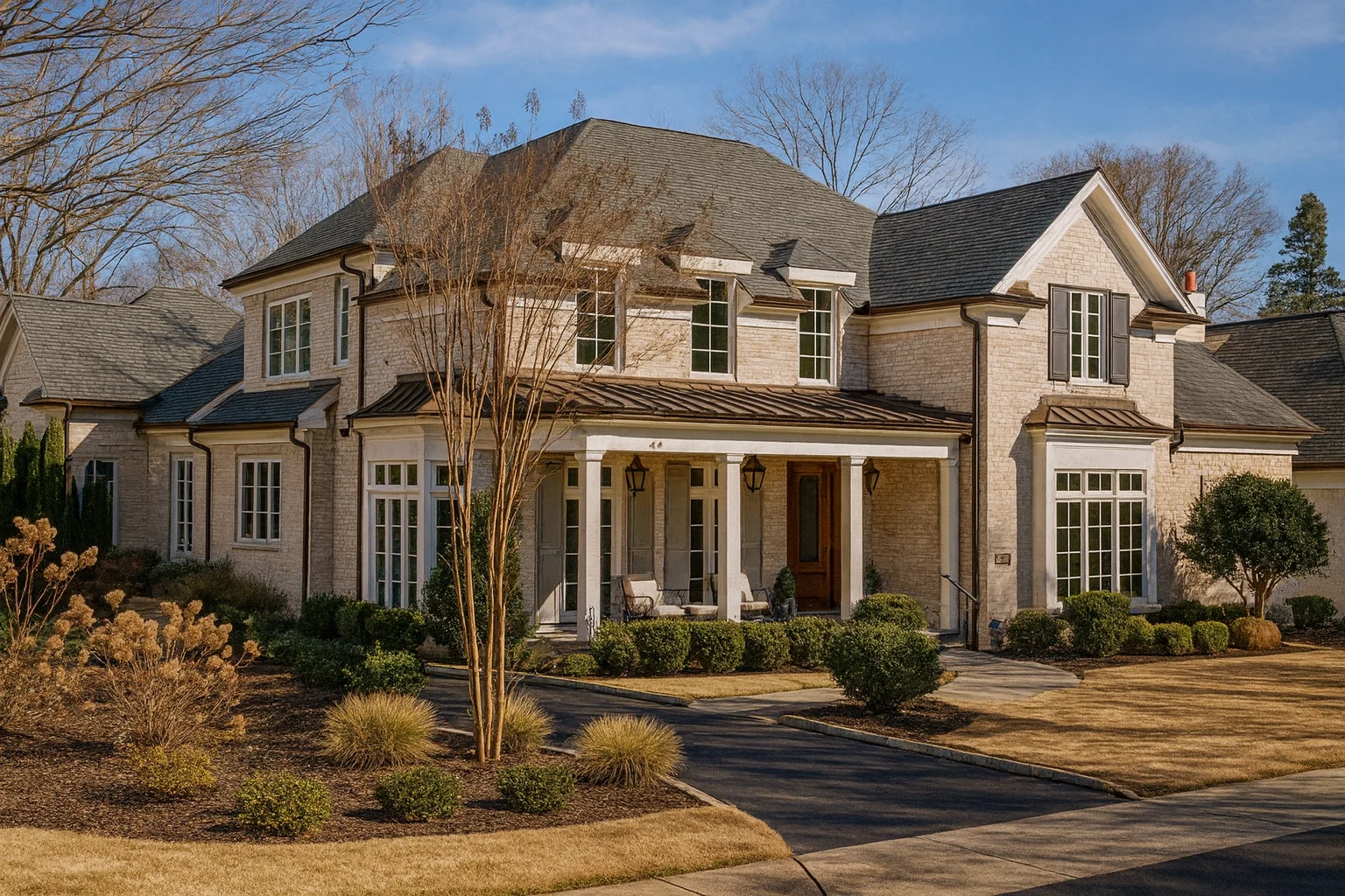 Colonial Revival house plan with 3,954 heated sq. ft., 4 bedrooms