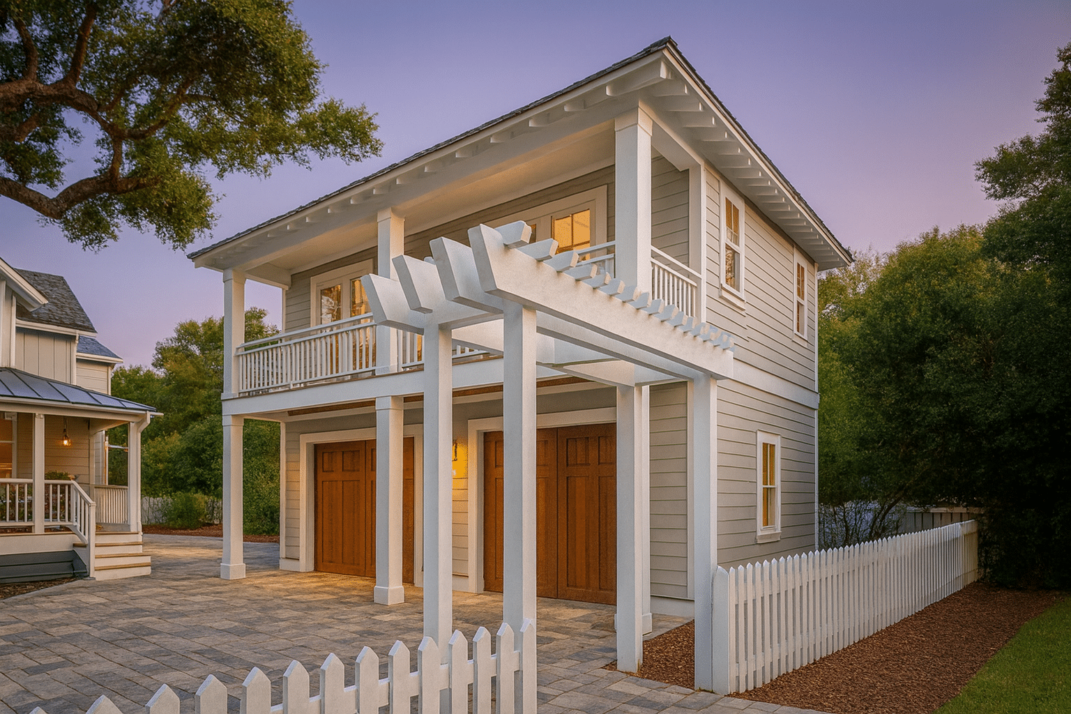 Compact 2-Story House Plan with Garage + Living Quarters