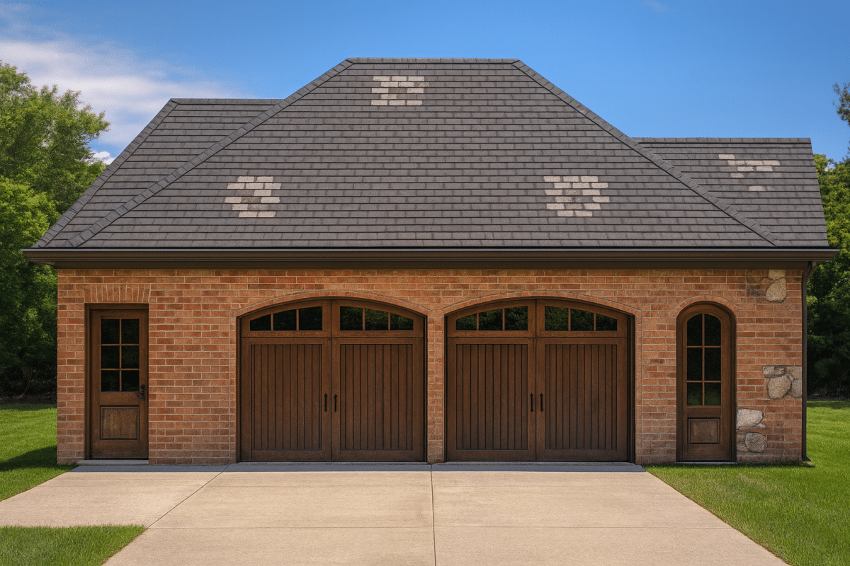 Compact House Garage Plan with CAD Blueprint Designs