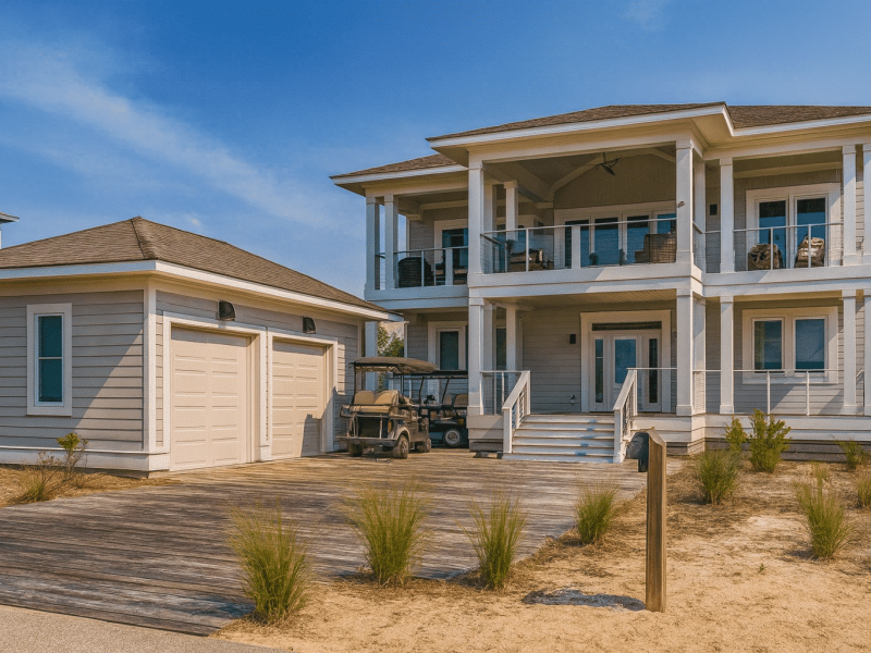 Contemporary Beach Home Plan with Blueprint & CAD Designs