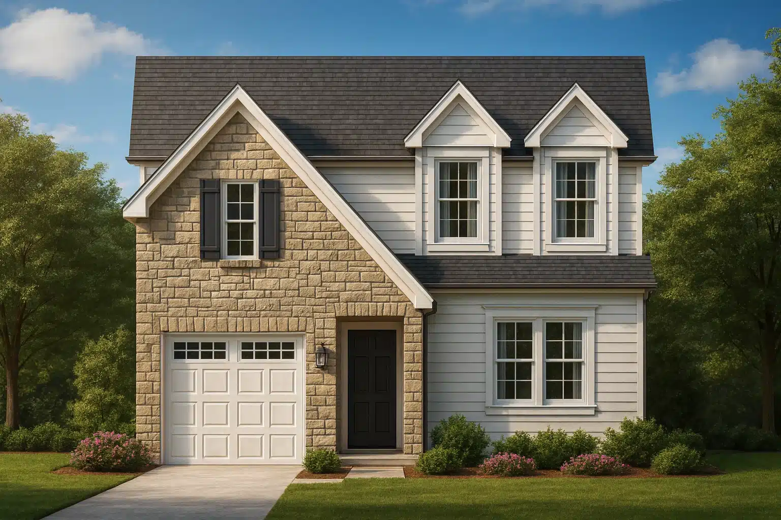 Craftsman Home Floor Plan with 2 Stories and CAD Blueprint Designs