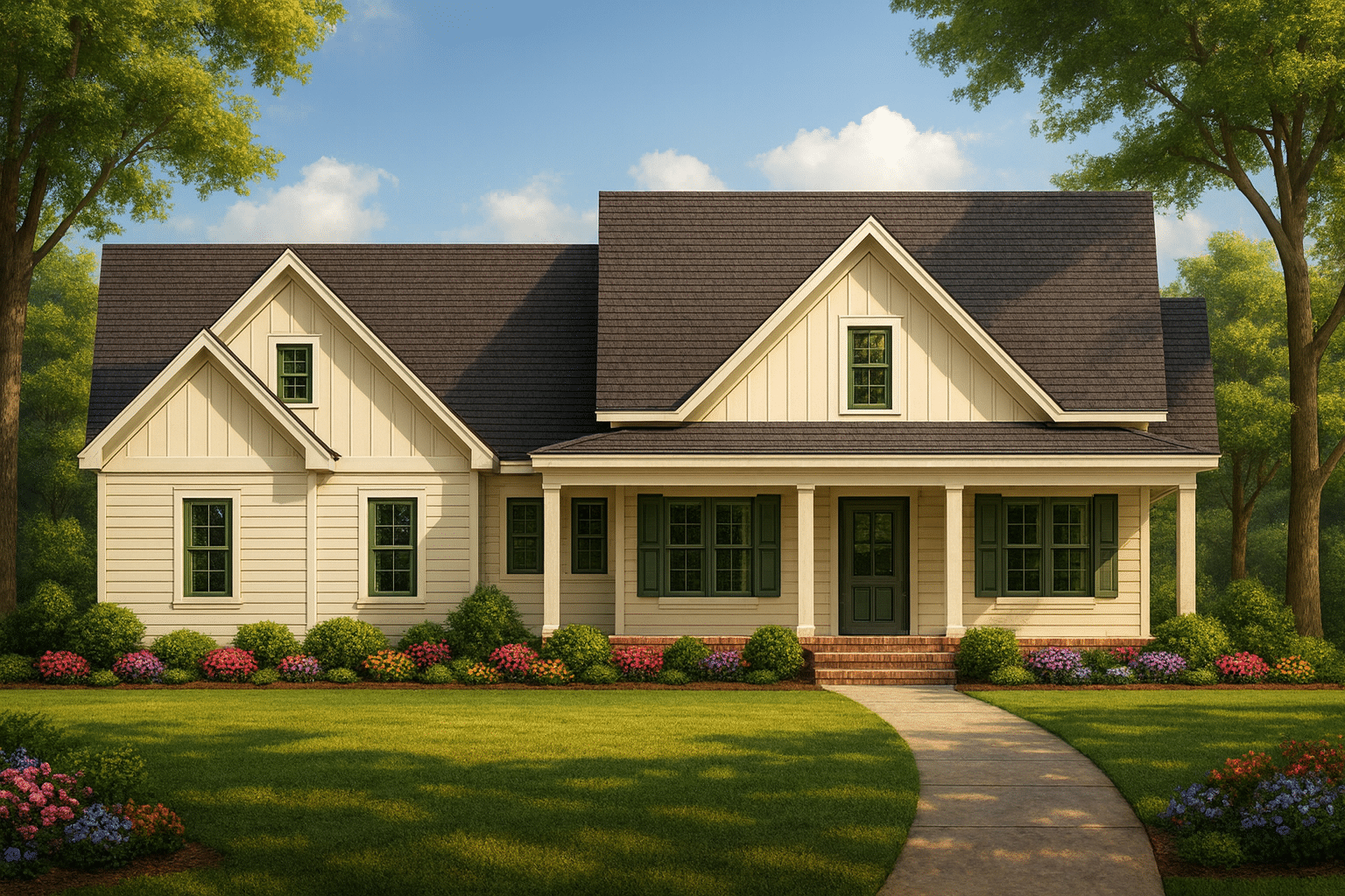 Craftsman Home Plan with 2,041 SF – Classic Charm Meets Functional Design