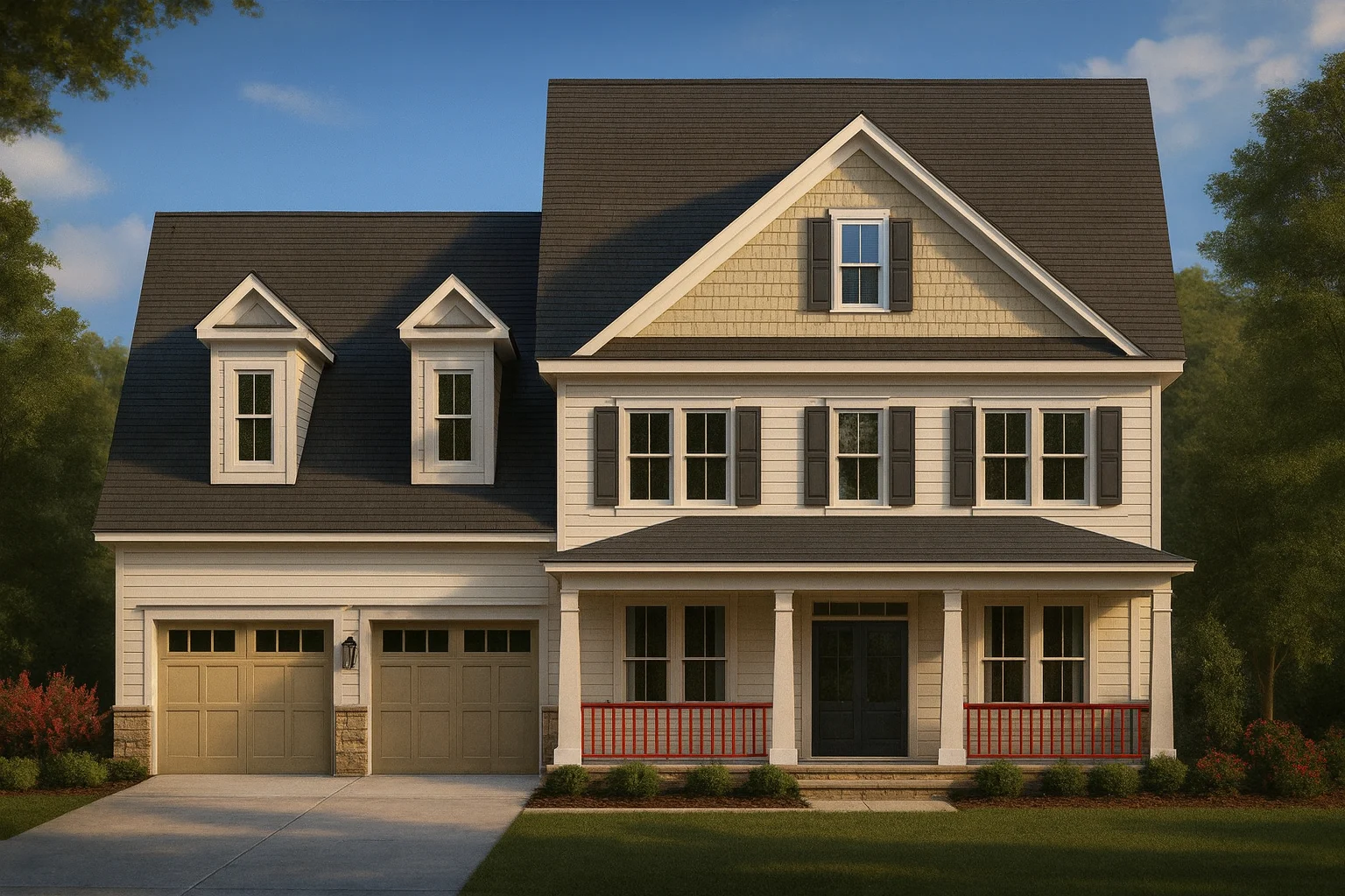 Craftsman Home Plan with 3 Floors and Open Floor Designs