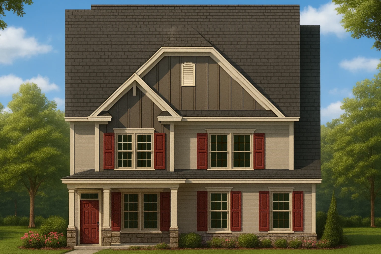 Craftsman Home Plan with 4 Bedrooms and Detailed Blueprints