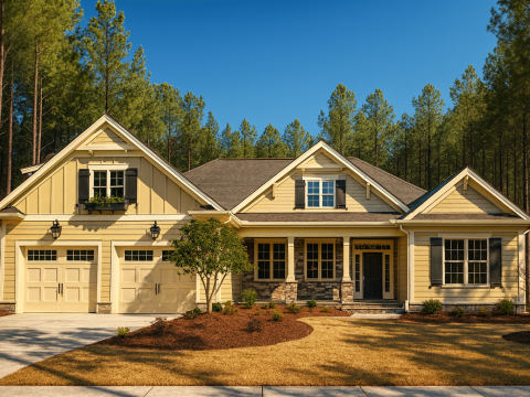 Craftsman House Plan with 2 Stories, Open Layout & 4 Bedrooms