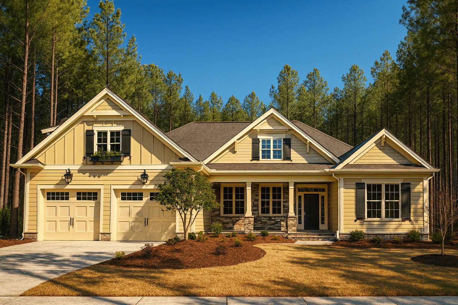 Craftsman House Plan with 2 Stories, Open Layout & 4 Bedrooms