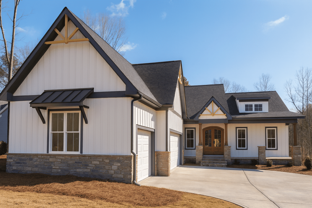 Craftsman House Plan with Floor Plan, CAD Designs