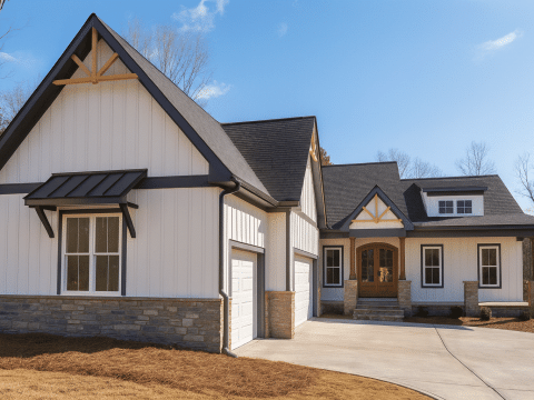 Craftsman House Plan with Floor Plan, CAD Designs