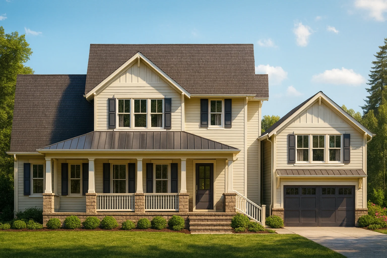 Craftsman-Style Home Plan with Open Floor Designs and CAD Blueprints
