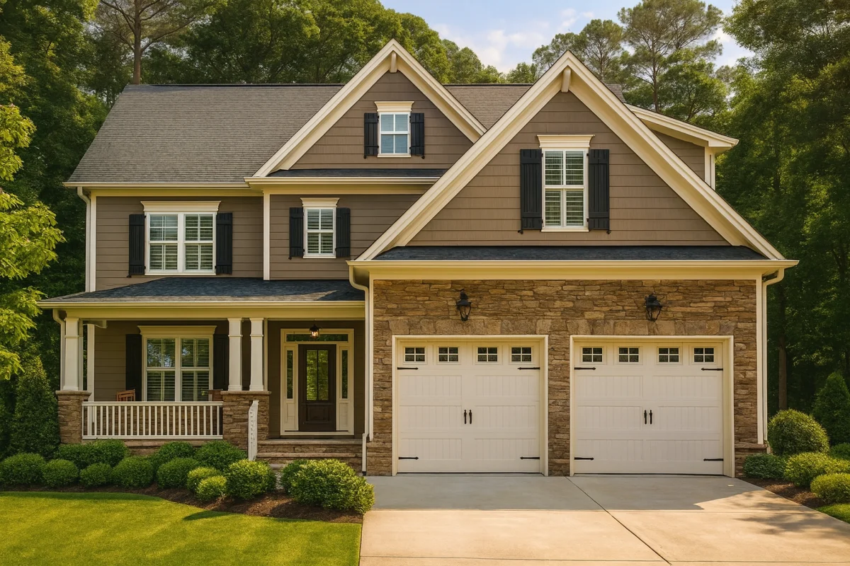 Craftsman home features 2,905 heated sq. ft., 4 bedrooms, 4.5 baths