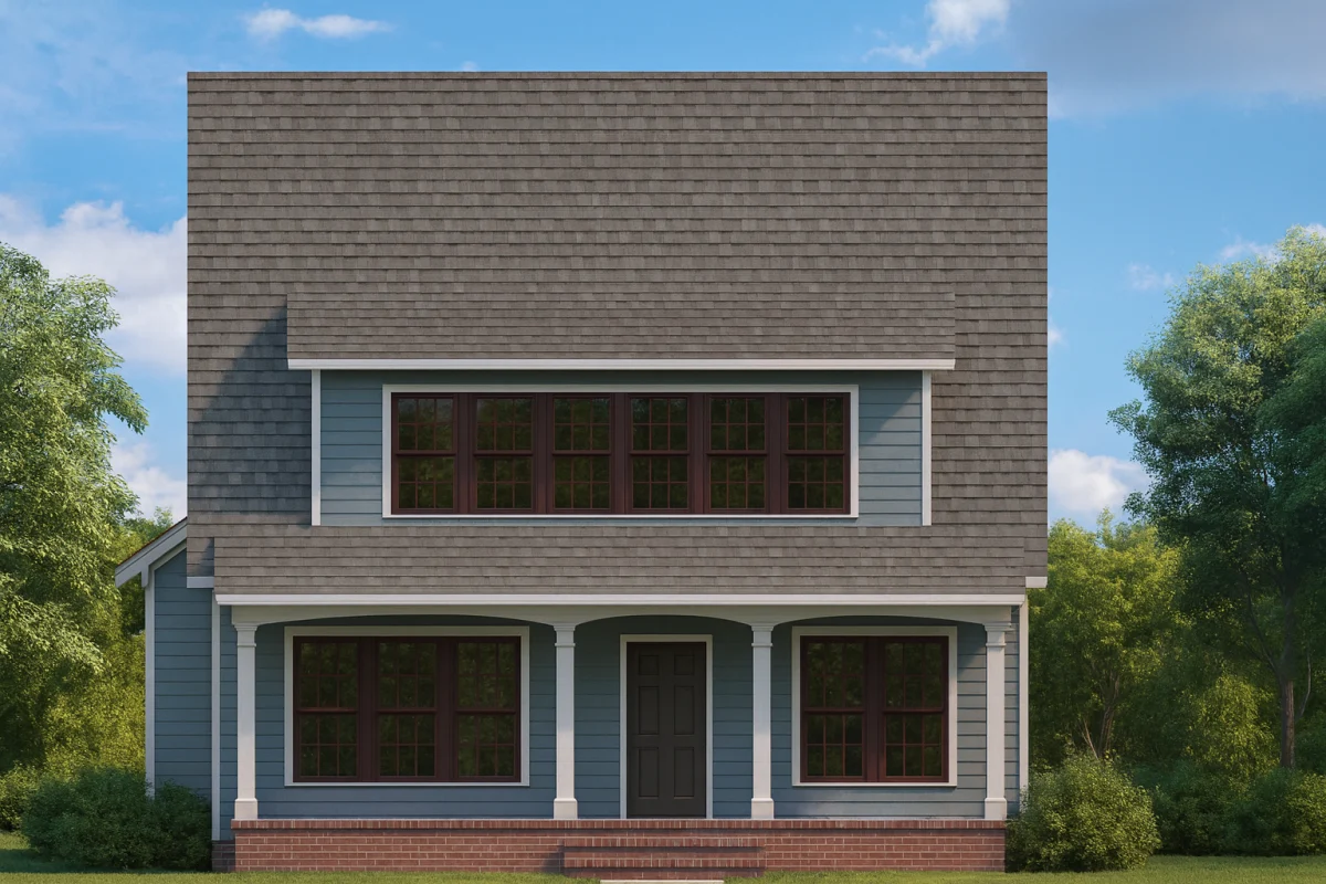 Craftsman home plan featuring a 2-story layout, 3 bedrooms, 2.5 baths, and 2,875 heated sq. ft.