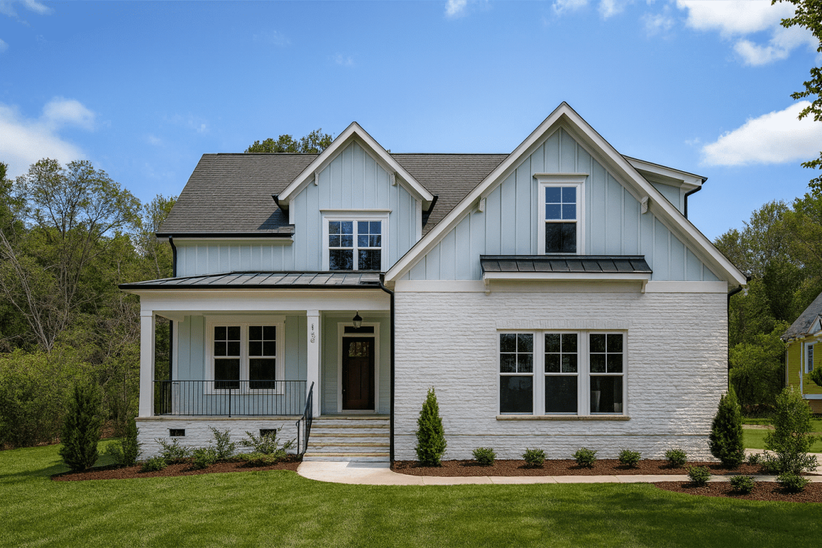 Craftsman house Plan with 2 Story CAD Design and Open Layout