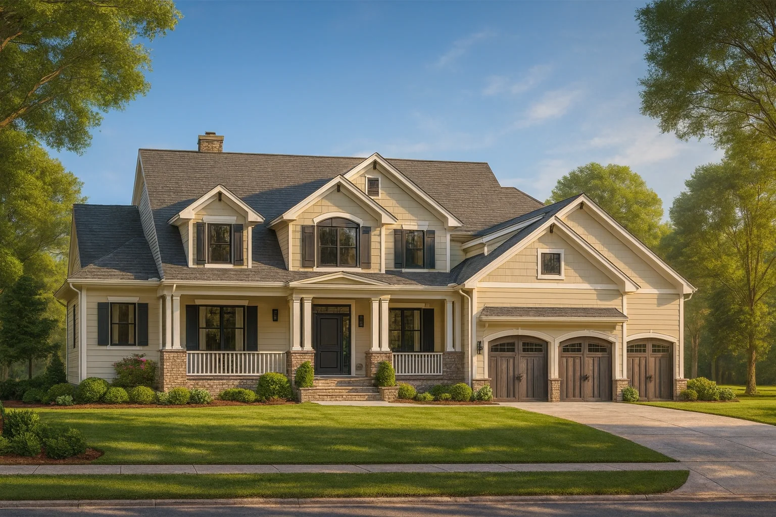 Craftsman house plan with over 4,000 heated sq. ft., 4 bedrooms