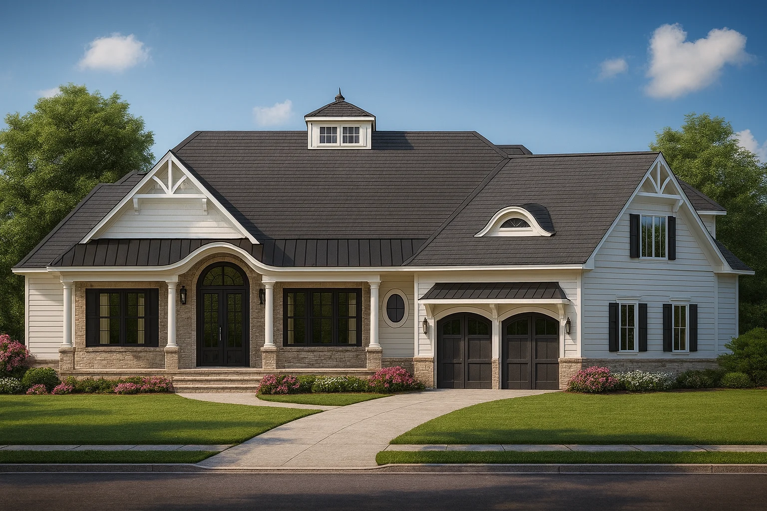 Custom Craftsman Home Plan with 3 Bedrooms, Vaulted Ceilings & CAD Blueprints