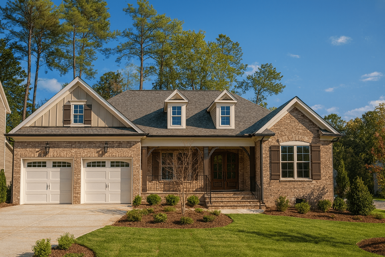 Custom Craftsman Home Plan with Vaulted Ceilings & Screened Porch