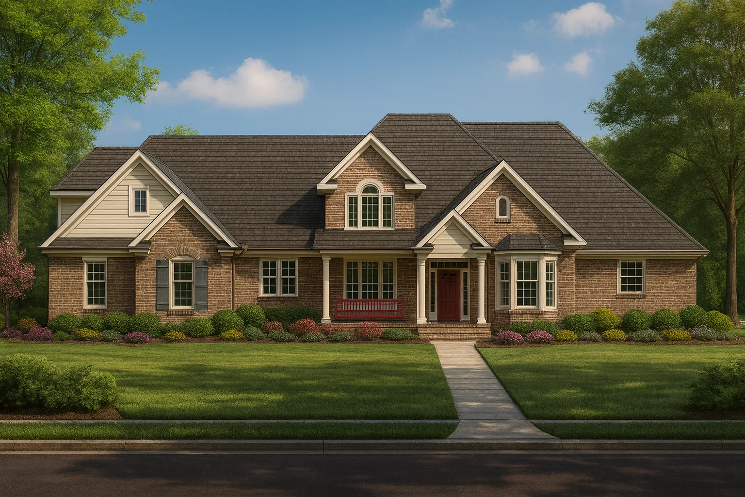 Custom Home Plan with Spacious 1.5 Story Floor Plan Design