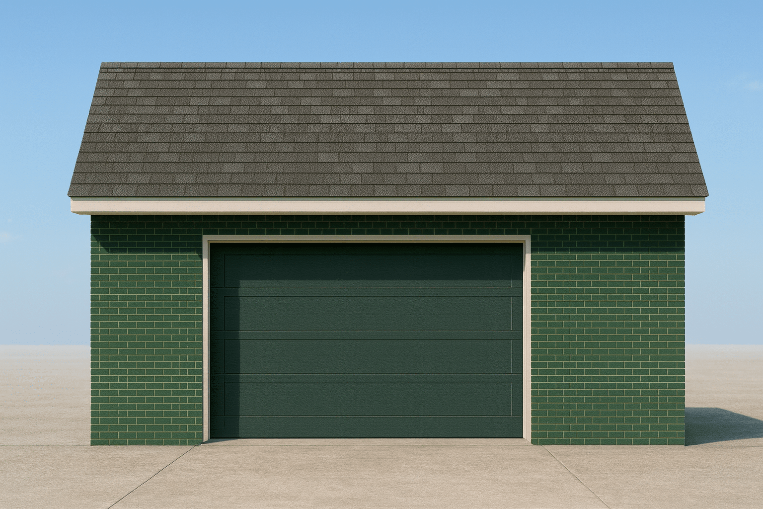Detached Garage House Blueprint with Workshop Design