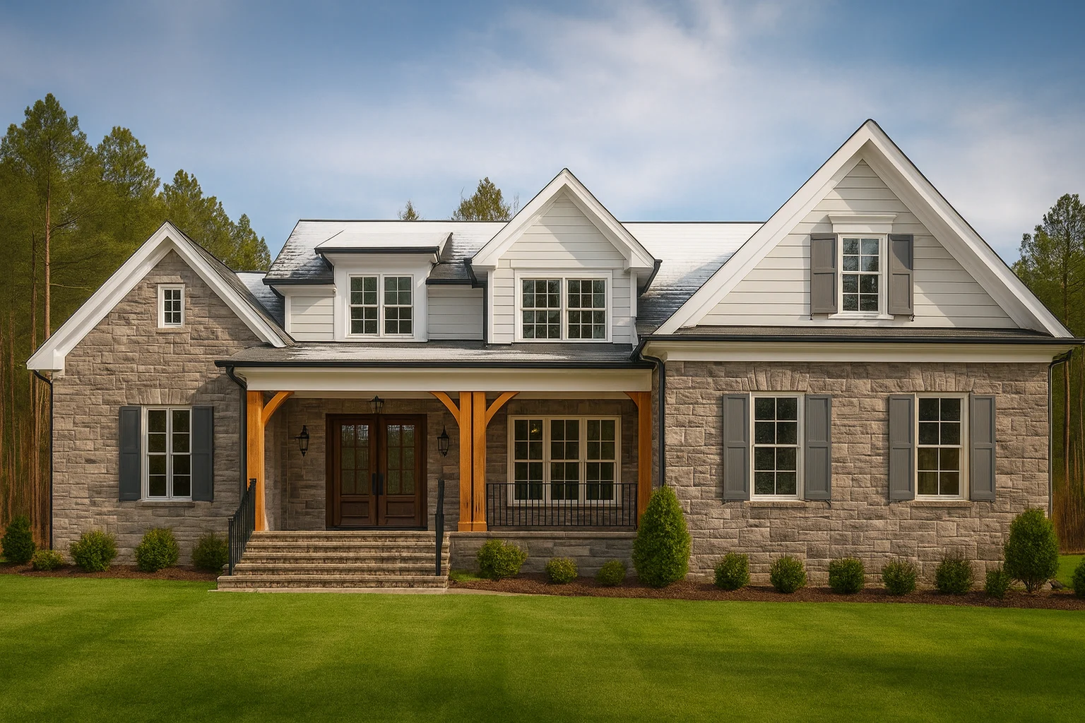 Elegant 2-Story House Plan with 4 Bedrooms & 5 Bathrooms
