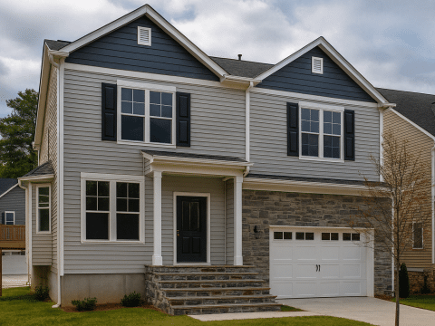 Elegant 2-Story House Plan with 5 Bedrooms and CAD Blueprints