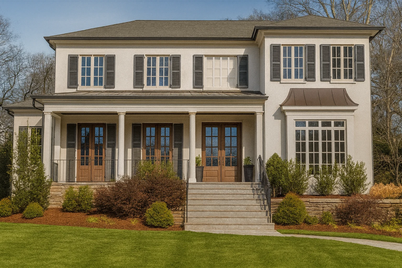 Elegant 2-Story House Plan with CAD Blueprints & Architectural Detail