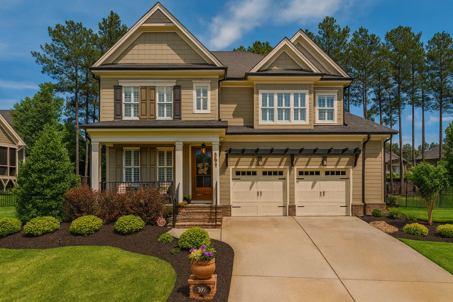 Elegant 2-Story House Plan with Classic Architecture & CAD Blueprints