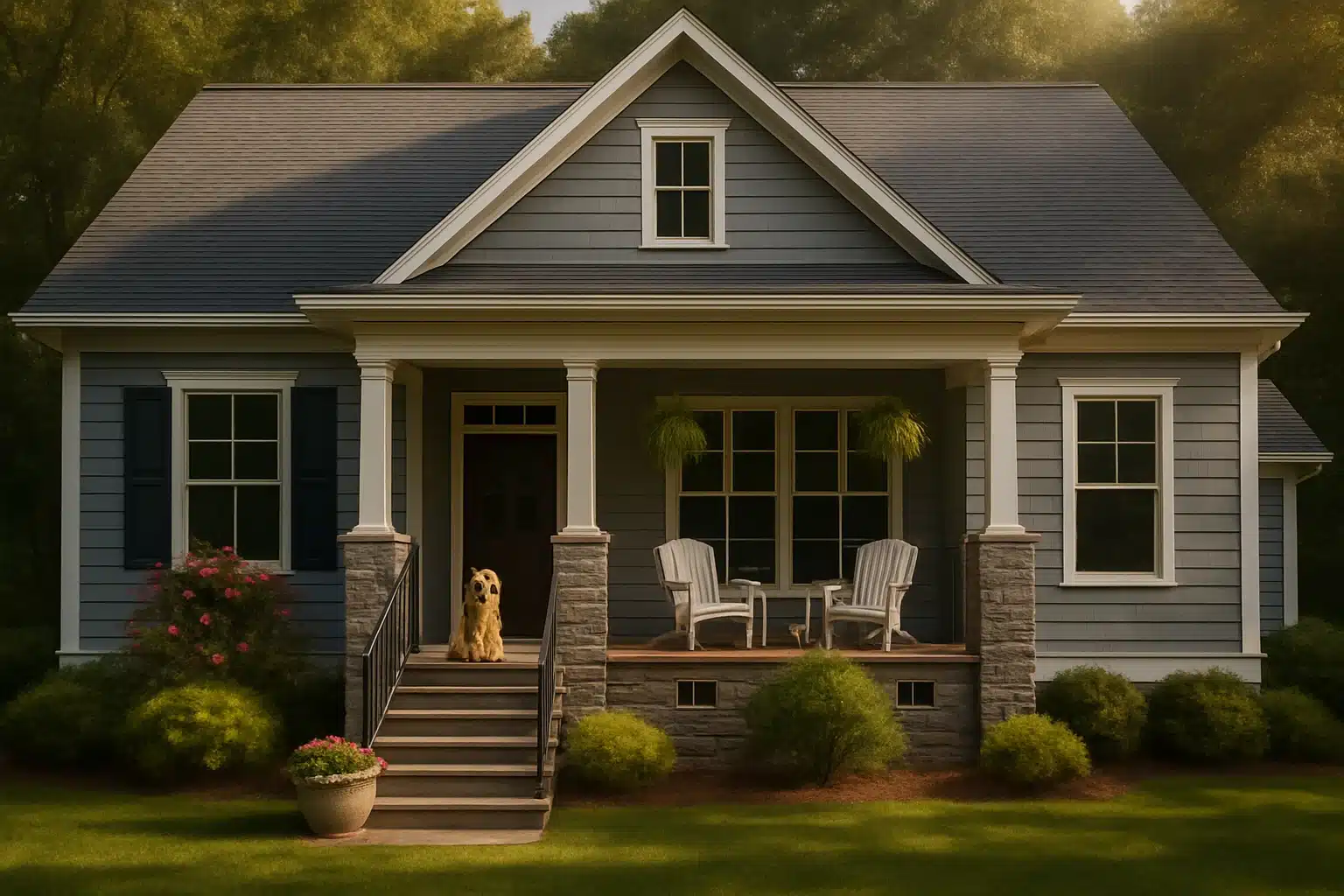 Elegant 2-Story House Plan with Craftsman Touch and Open Floor Layout