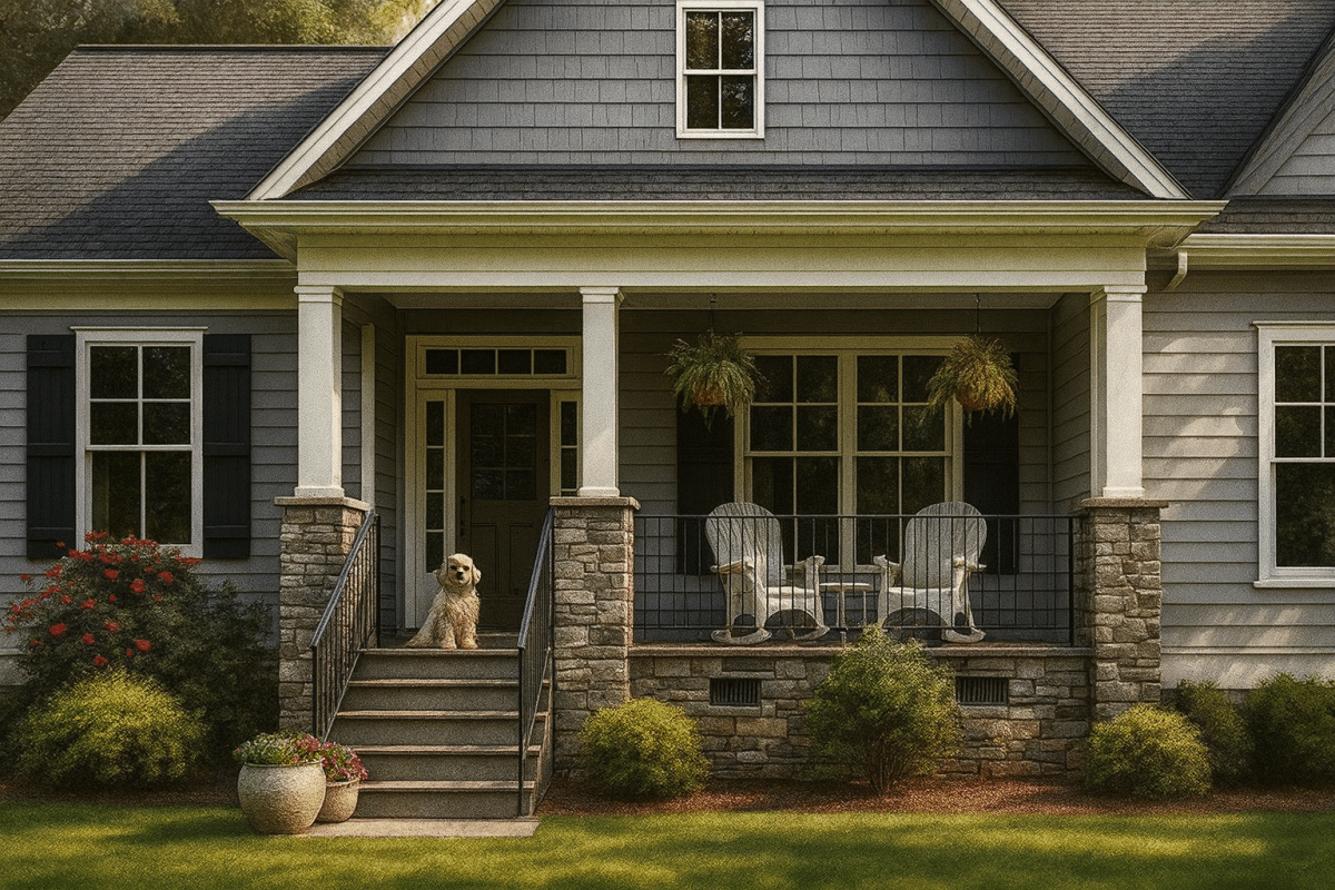 Elegant 2-Story House Plan with Craftsman Touch and Open Floor Layout