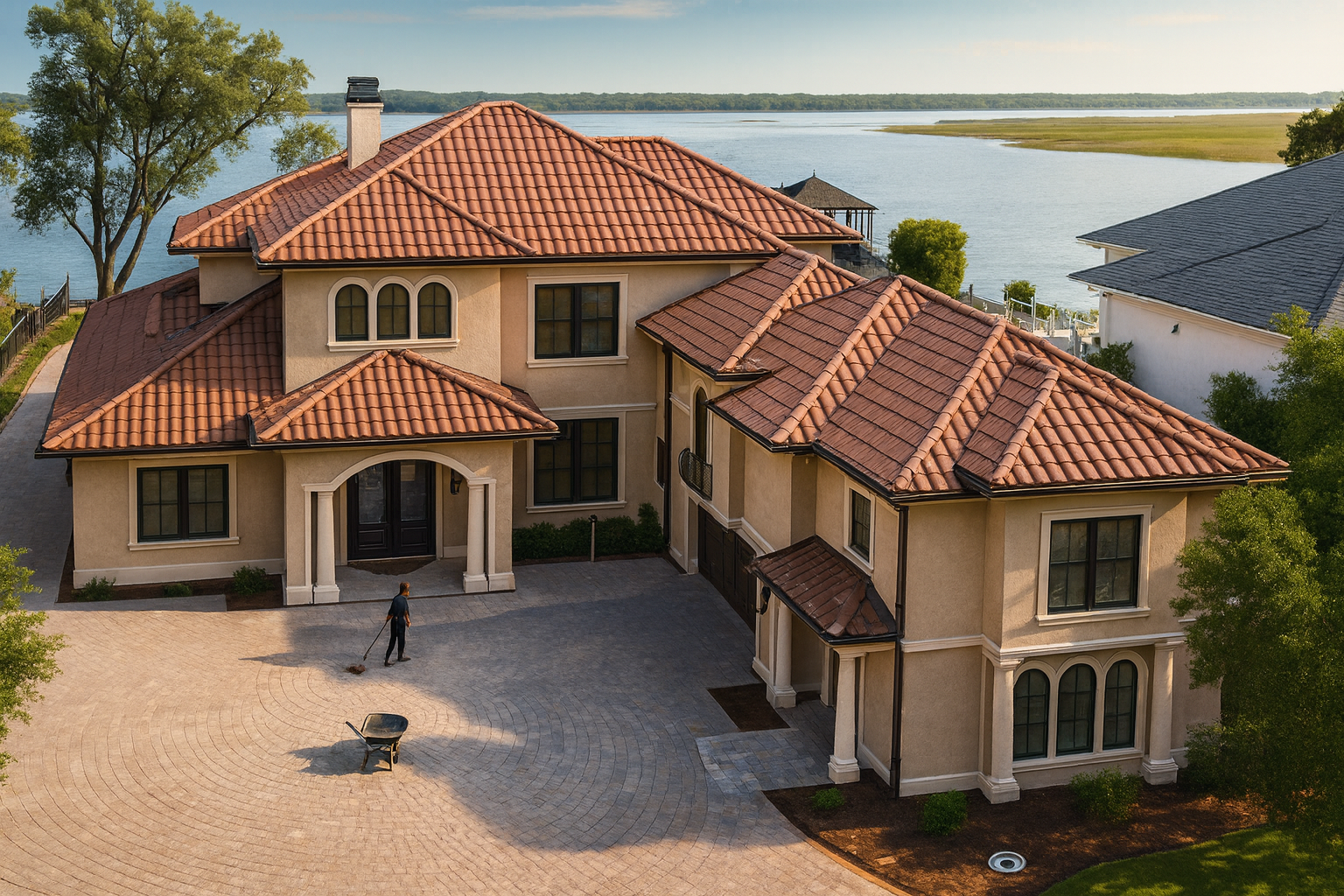 Elegant 2-Story House Plan with Mediterranean & Tuscan Charm