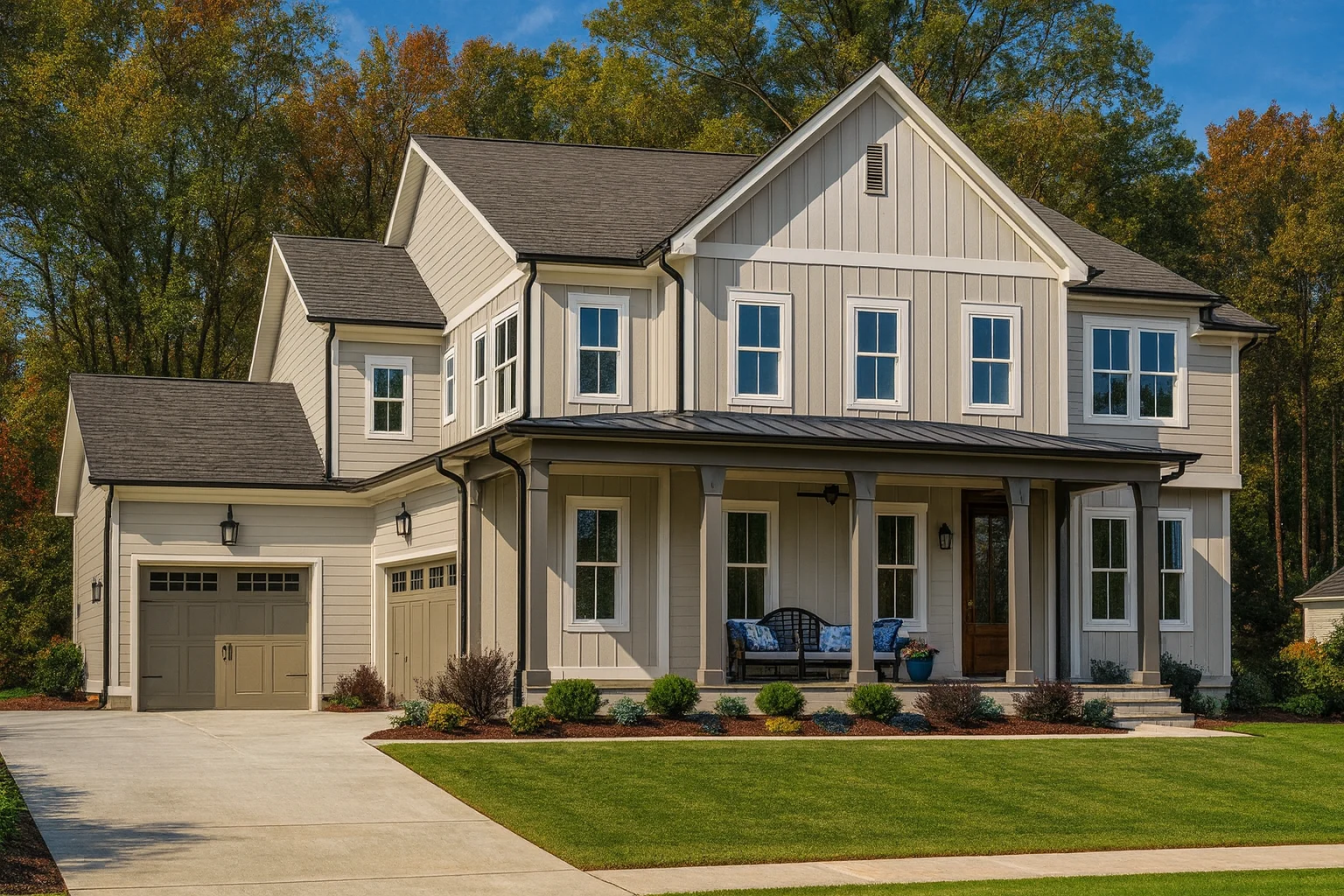 Elegant 2.5-Story House Plan with Spacious Layout & Farmhouse Style