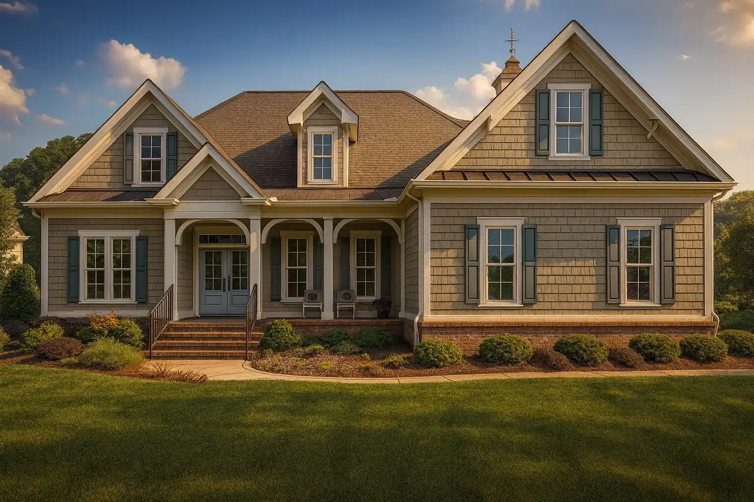 Elegant 3-Bedroom House Plan with Detailed Floor Designs
