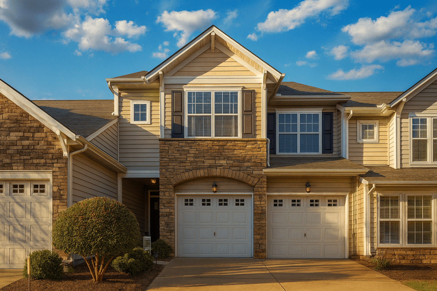 Elegant 3-Story Townhome Blueprint with Spacious Layout