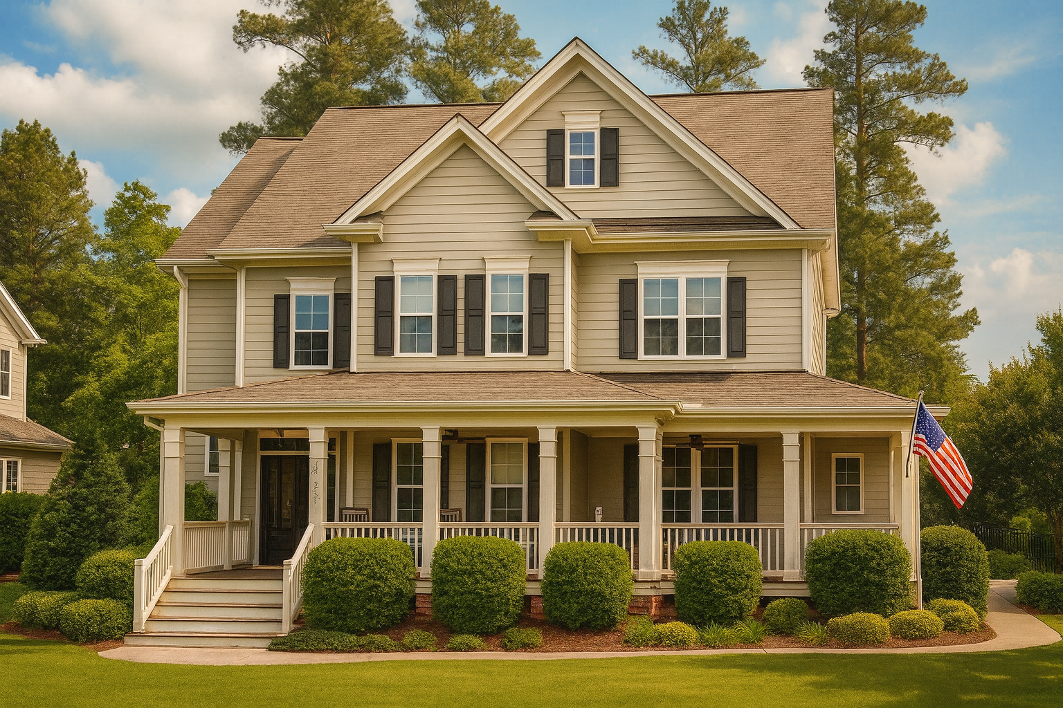 Elegant 5-Bedroom Colonial House Plan – 2,719 Sq Ft with Open Layout