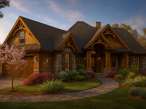 Elegant Home Floor Plan with Detailed CAD Architecture Designs
