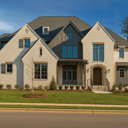 Elegant Tudor-Style House Plan with Luxurious Layout