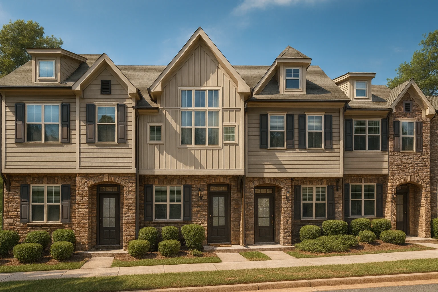 Flexible Townhome Floor Plan for 3–6 Units with CAD Designs