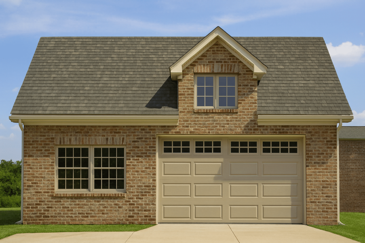 Garage Floor Plan CAD Designs with Traditional Architecture