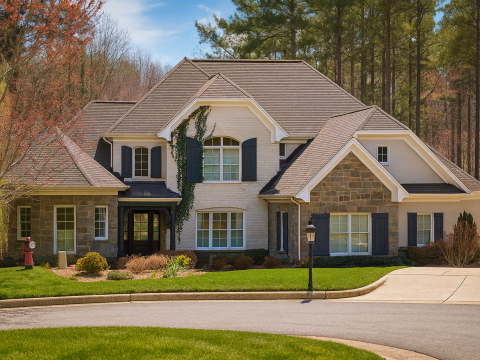 Luxury 2-Story House Floor Plan with European Charm & CAD Blueprint