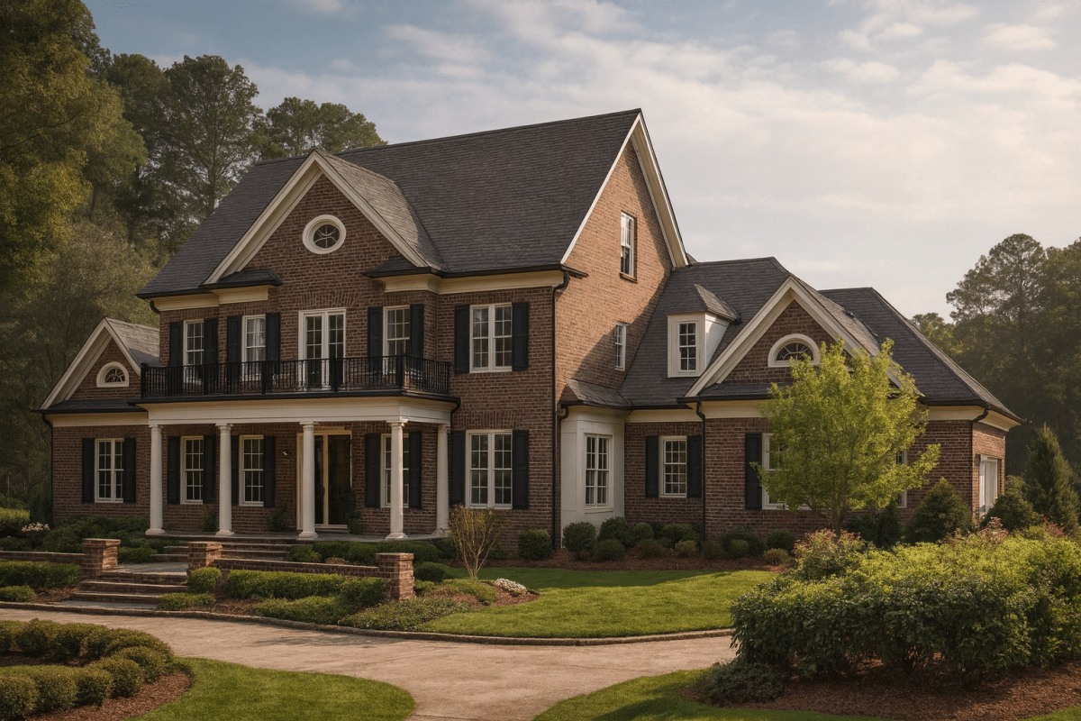 Colonial Revival House Plan – 4-Bed, 5-Bath, 5,931 SF