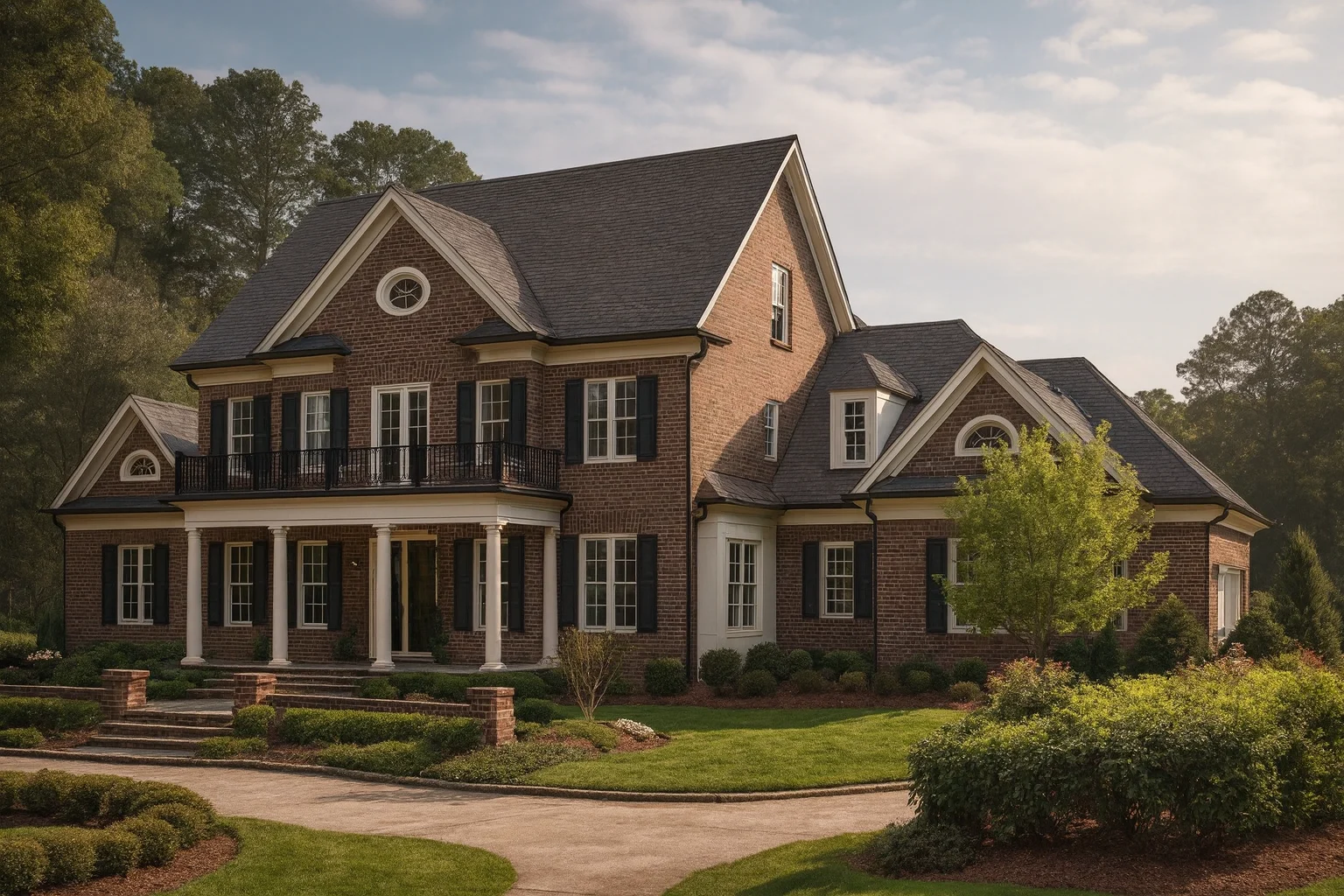 Colonial Revival House Plan – 4-Bed, 5-Bath, 5,931 SF